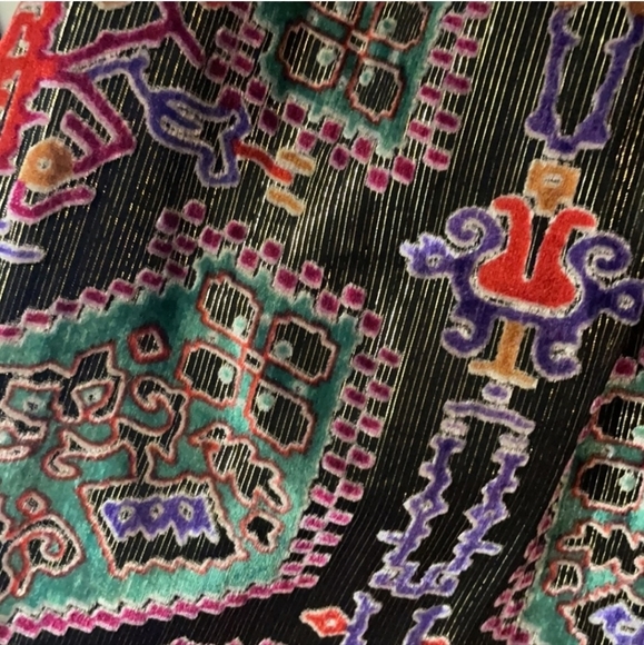 Moulinette Soeurs Anthropologie Linnea Burnout Velvet Metallic Dress Size S. - Picture 4 of 8